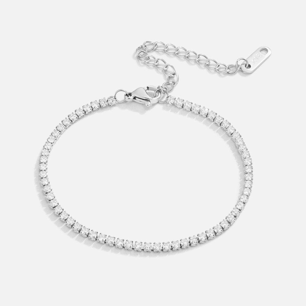 Classic Silver Tennis Bracelet