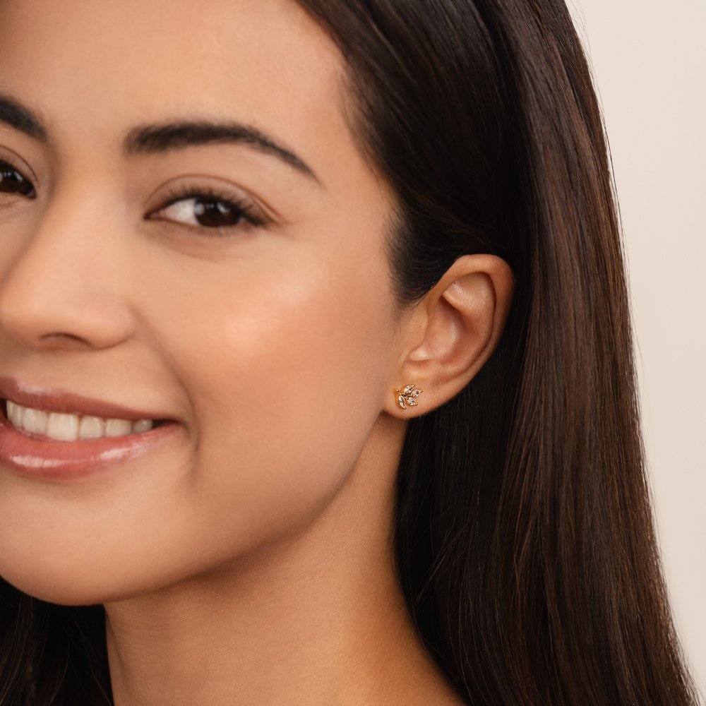 Louisa Leaf Stud Earrings