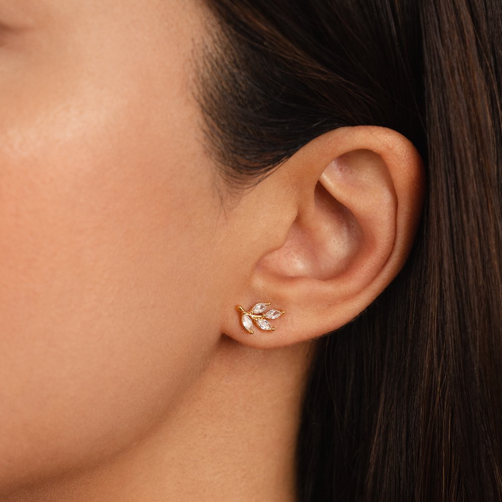 Louisa Leaf Stud Earrings