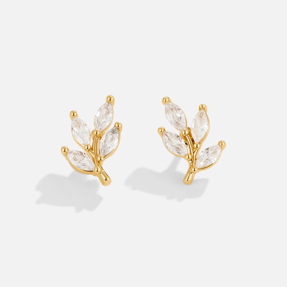 Louisa Leaf Stud Earrings