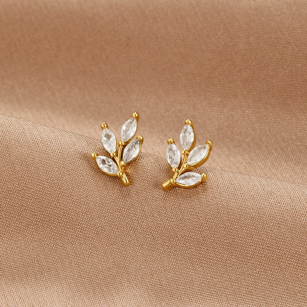 Louisa Leaf Stud Earrings