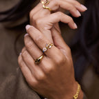 White Blossom Ring Gold