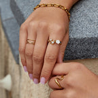White Blossom Ring Gold