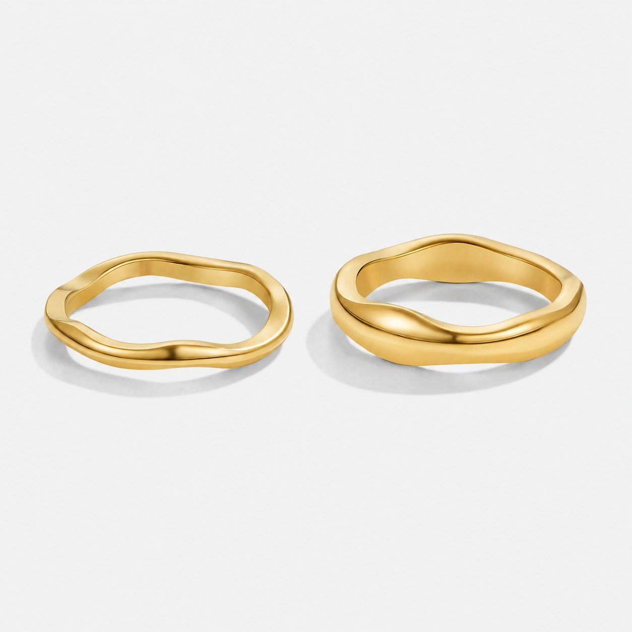 Becky Wave Ring Set