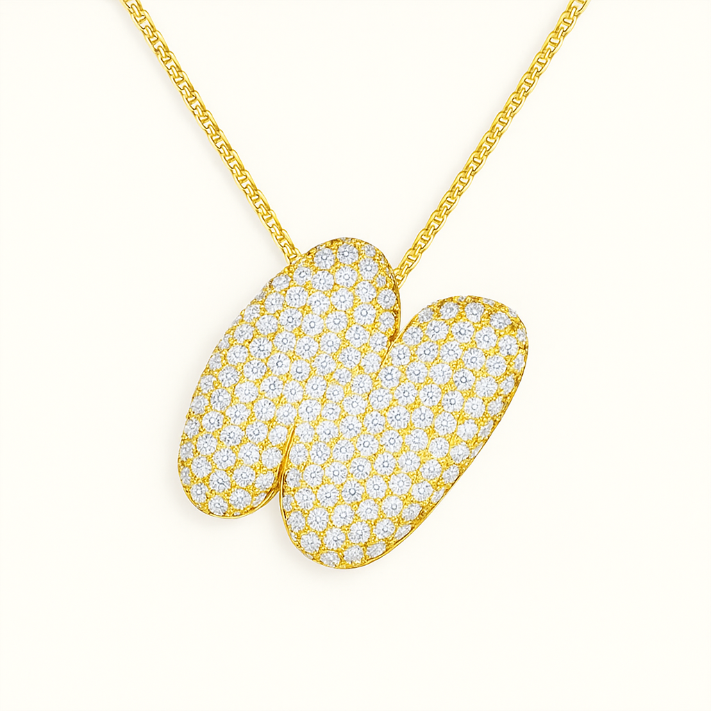 Collier initiales dorées