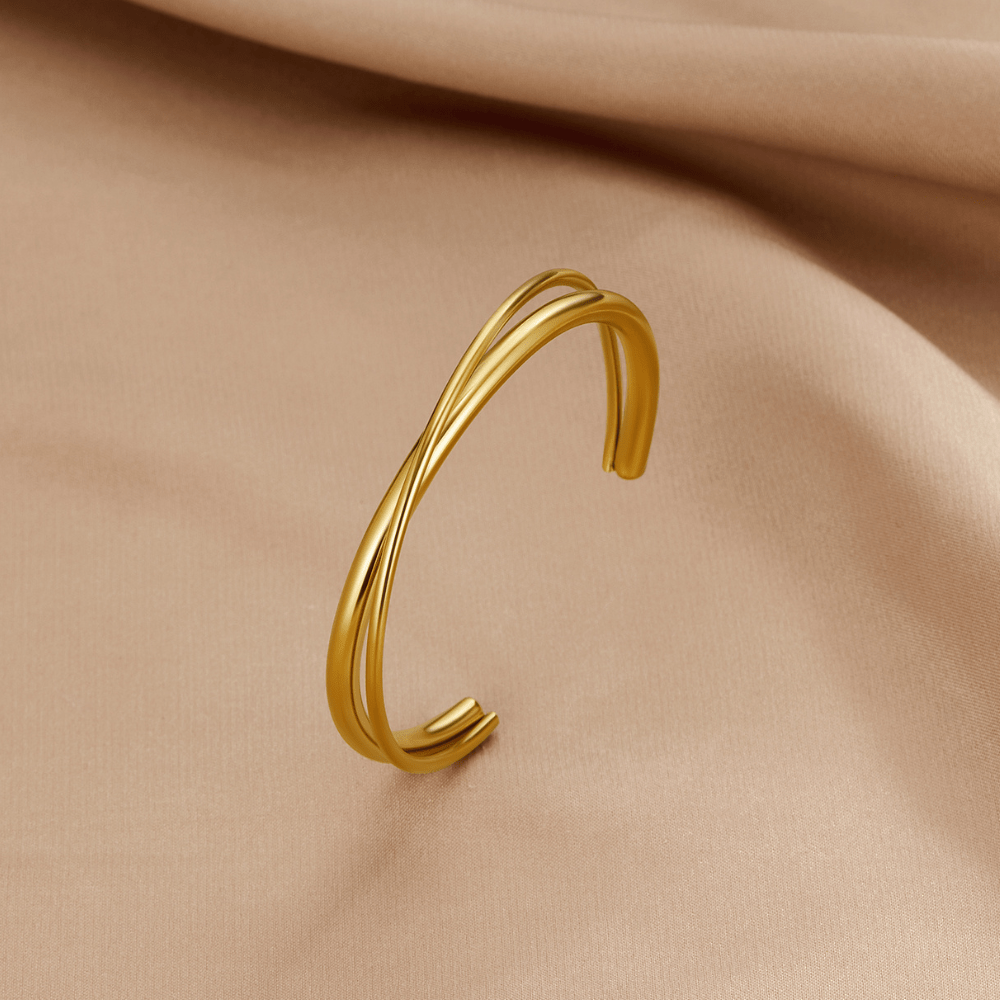 Jade Gold Twist Bracelet
