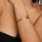 Jade Gold Twist Bracelet