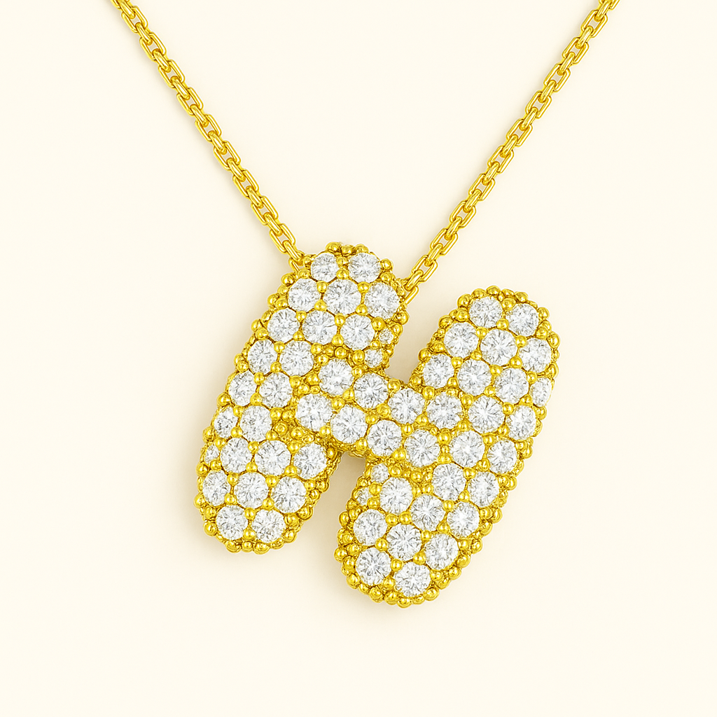 Collier initiales dorées
