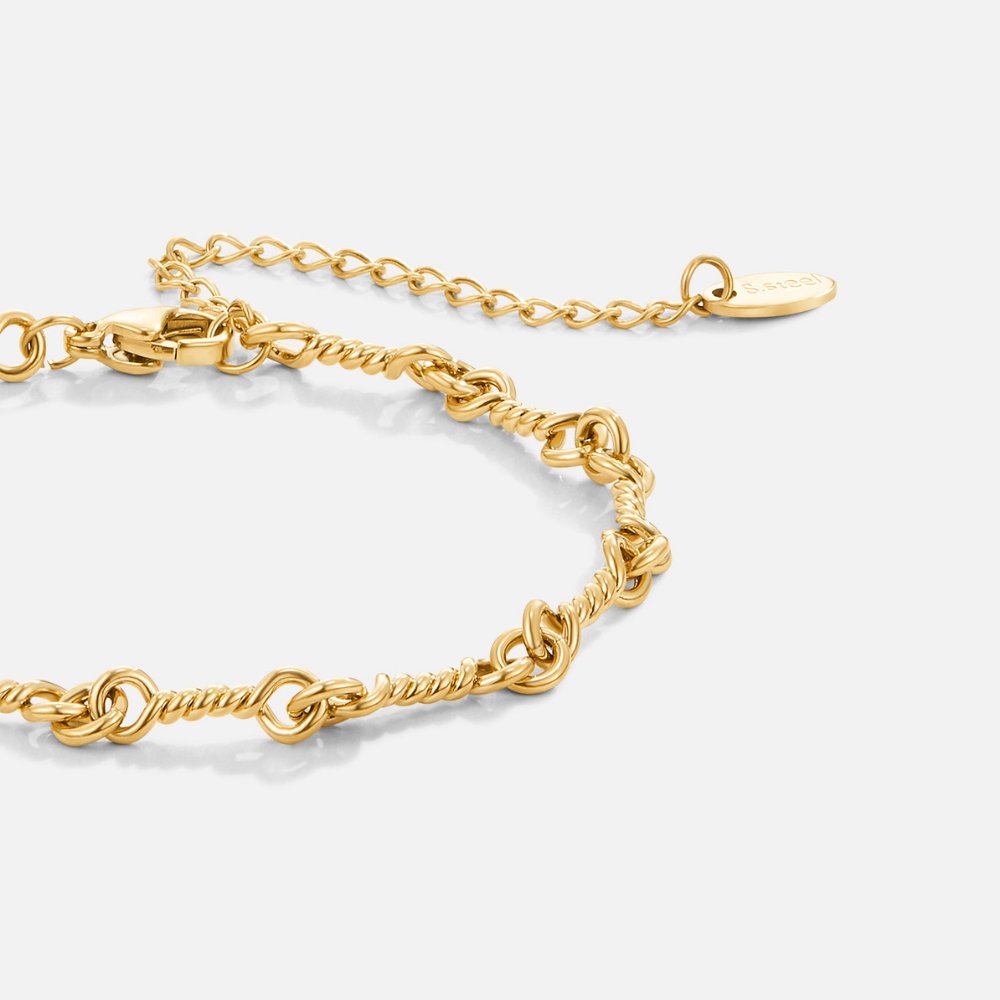 Elody Gold Knot Chain Bracelet