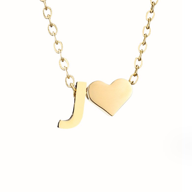 Original Heart & Letter Gold Necklace