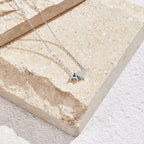 Love & Initial Silver Necklace