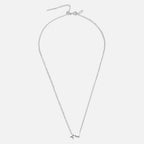 Love & Initial Silver Necklace