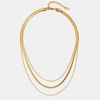 Gold Multi-Layered Chain Necklace