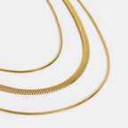 Gold Multi-Layered Chain Necklace