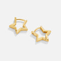 Gold Estrella Hoop Earrings