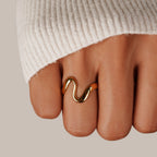 The Golden Wave Ring