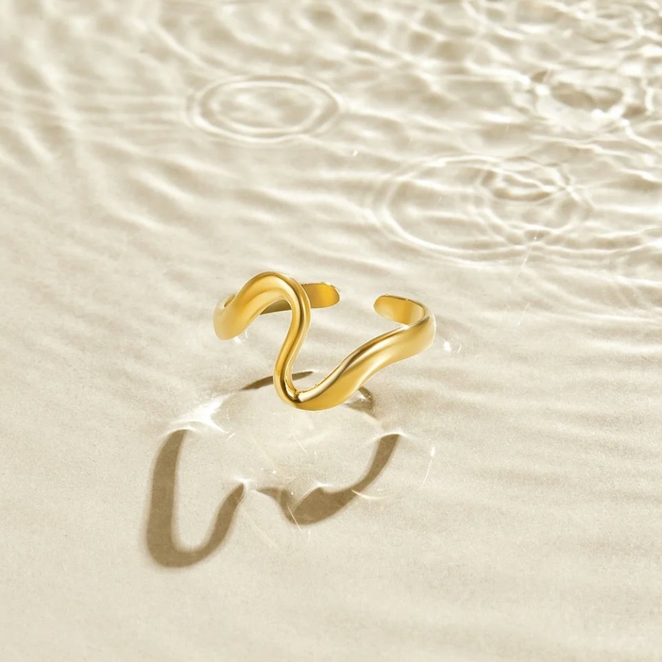 The Golden Wave Ring