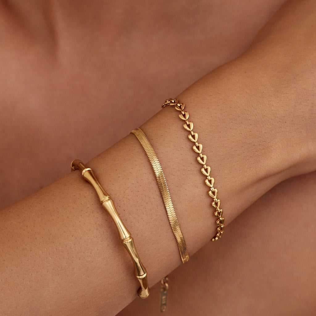Bracelet Chaîne de Cœurs