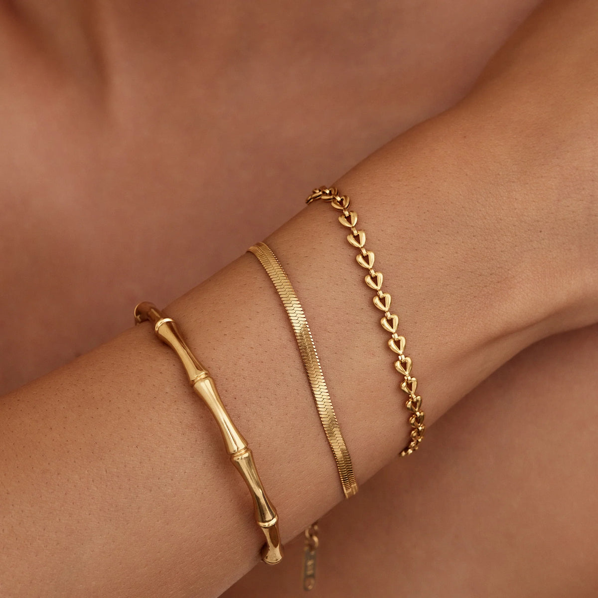 Bracelet Chaîne de Cœurs