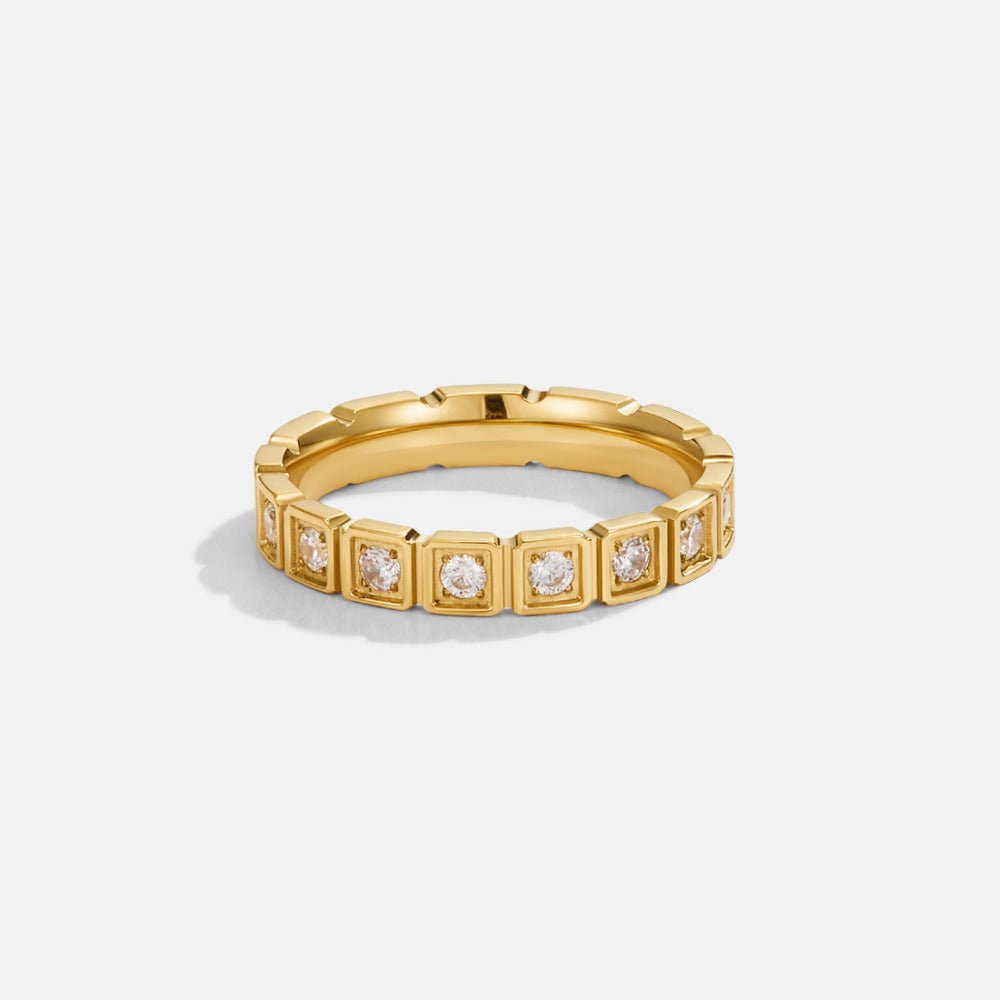 Clara Gold Crystal Ring