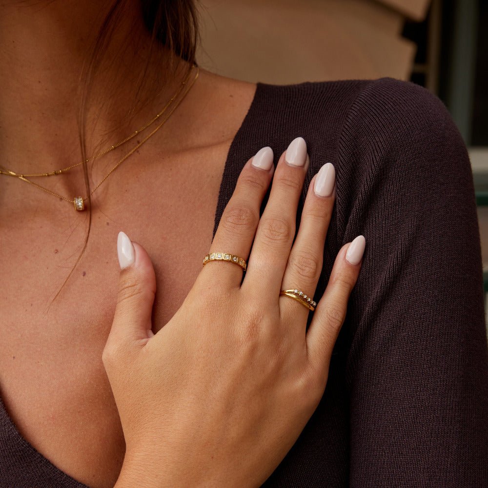 Clara Gold Crystal Ring