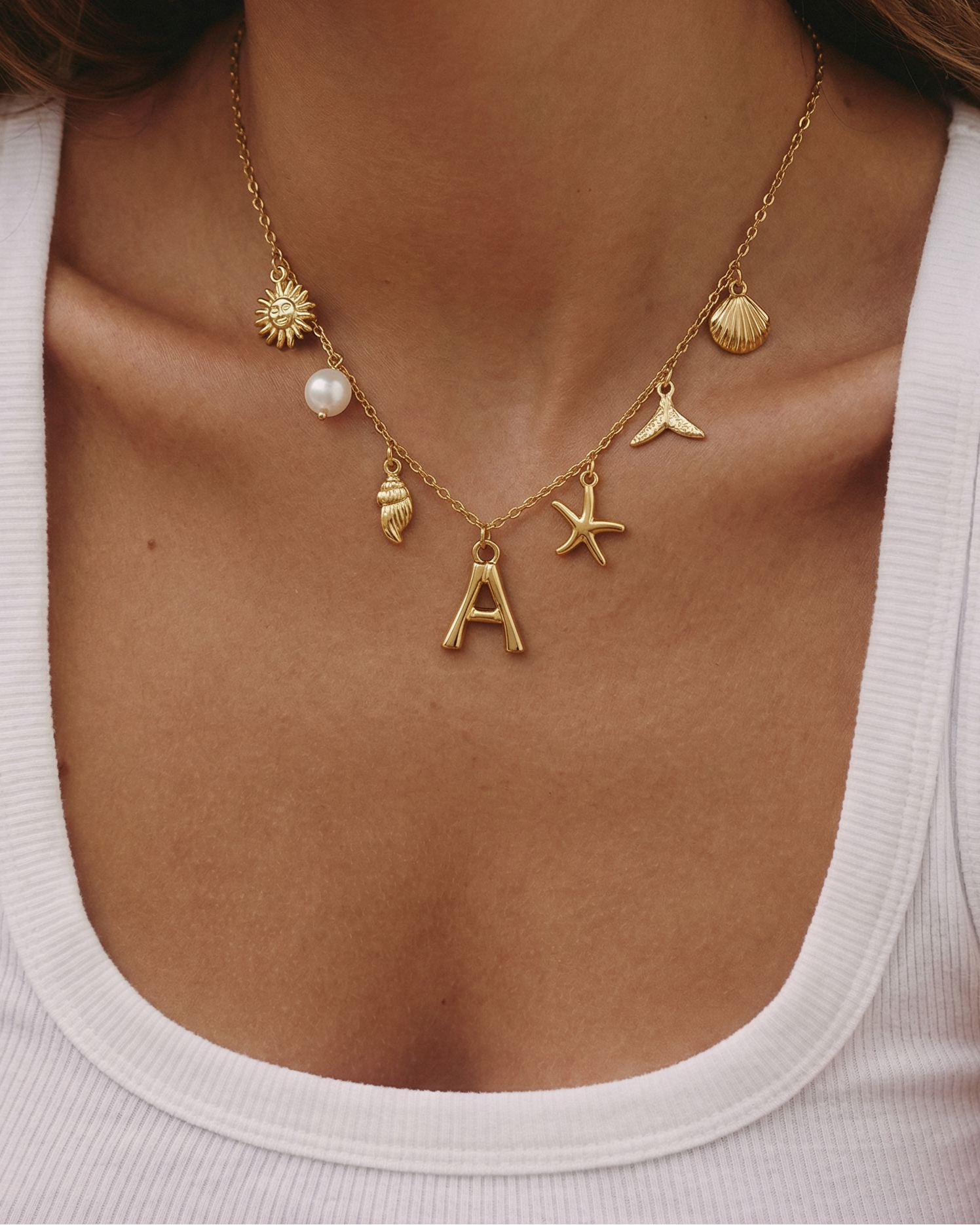 Summer Initial Necklace