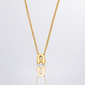 Bubble Initial Charm Necklace
