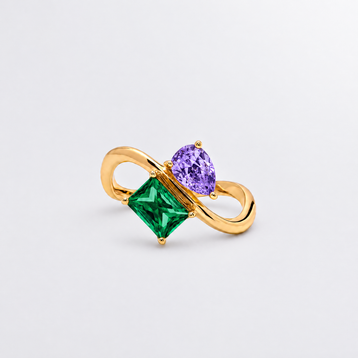 Toi et Moi Birthstone Ring