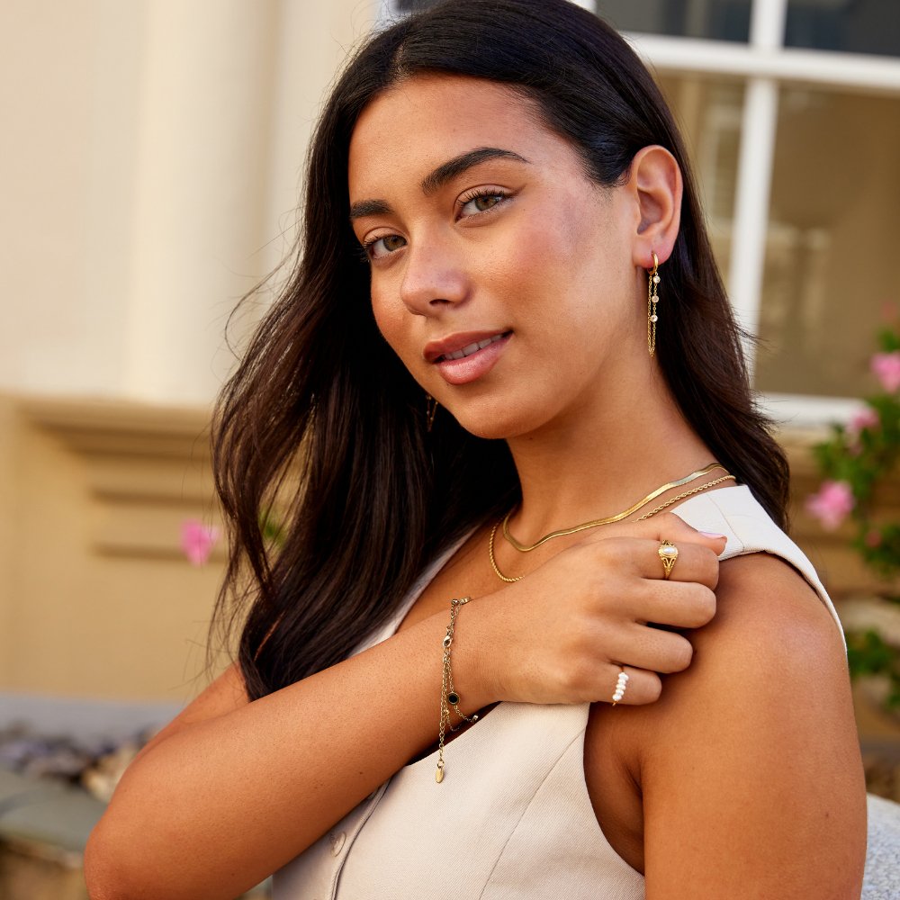Seraphine Crystal Drop Hoop Earrings