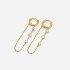 Seraphine Crystal Drop Hoop Earrings