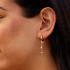 Seraphine Crystal Drop Hoop Earrings