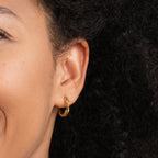 Corinne Twisting Hoop Earrings