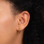 Corinne Twisting Hoop Earrings
