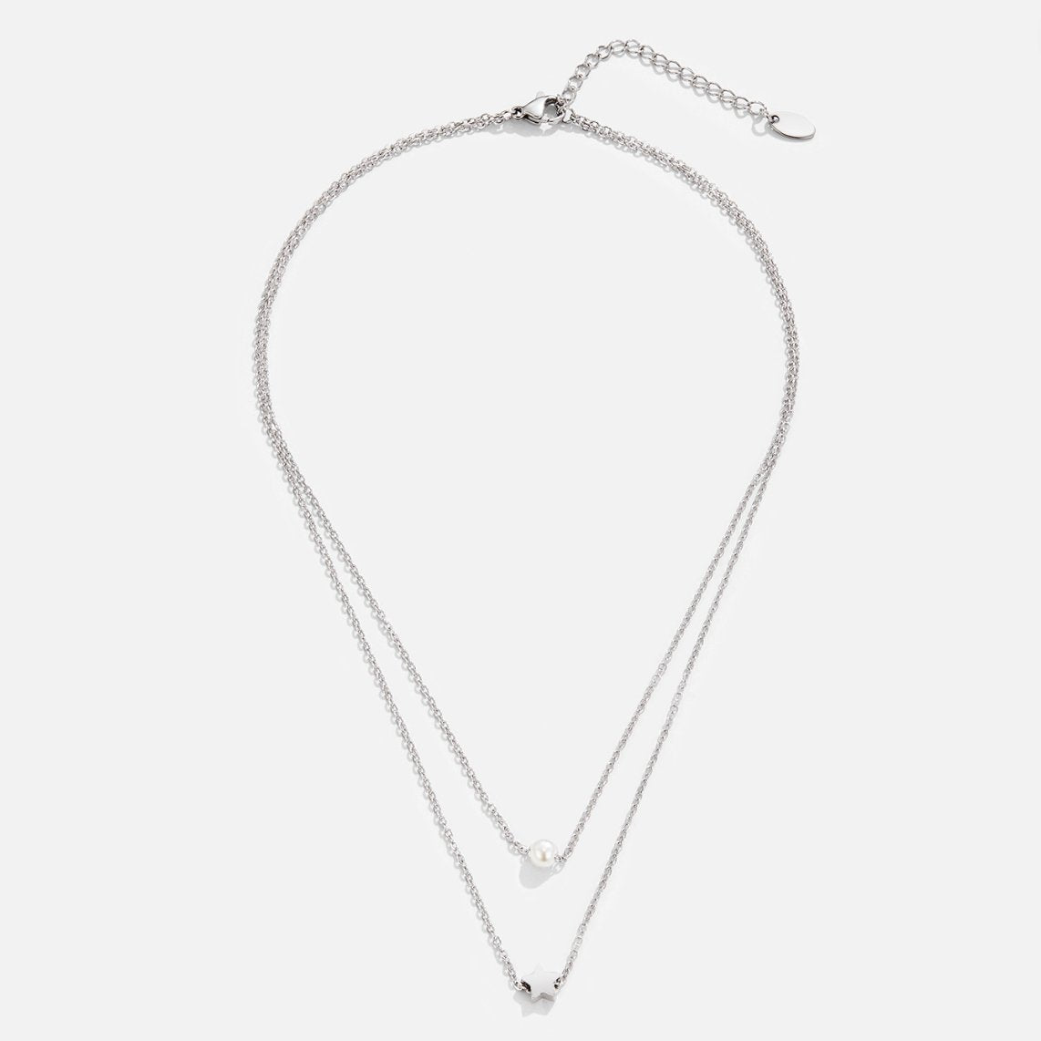 Noa Layered Silver Necklace