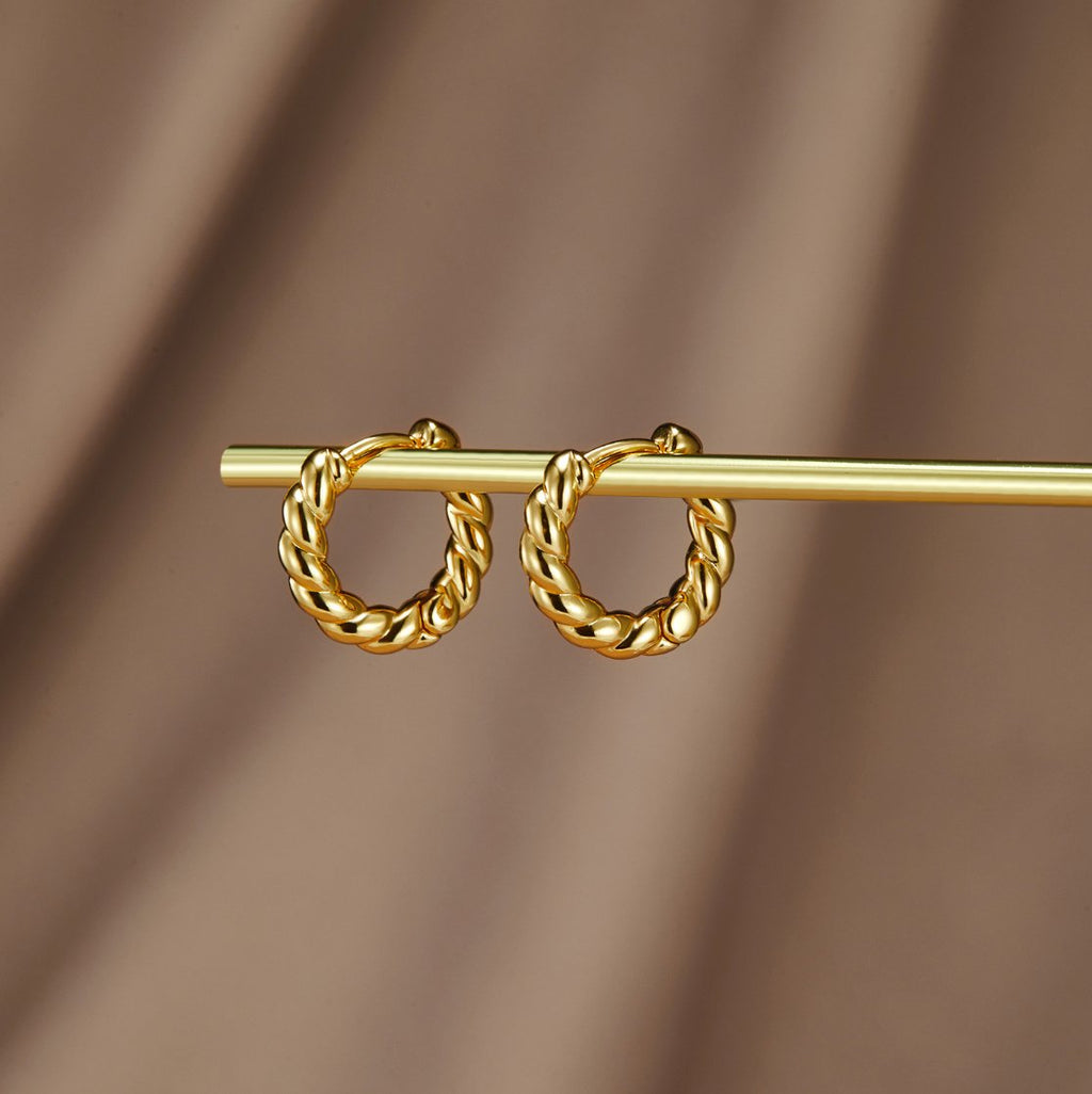 Lina Gold Twist Earrings