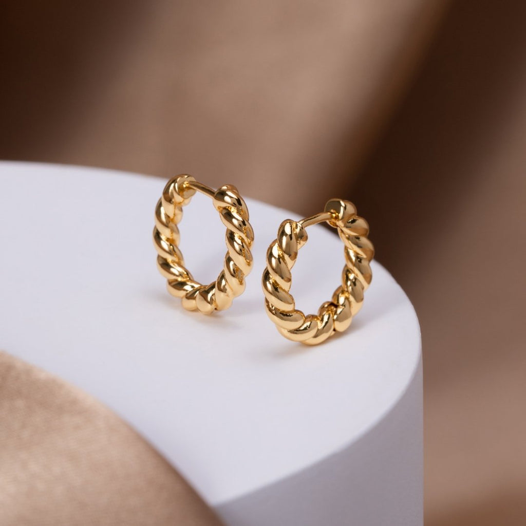 Lina Gold Twist Earrings