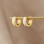 Matilda White Hoop Earrings