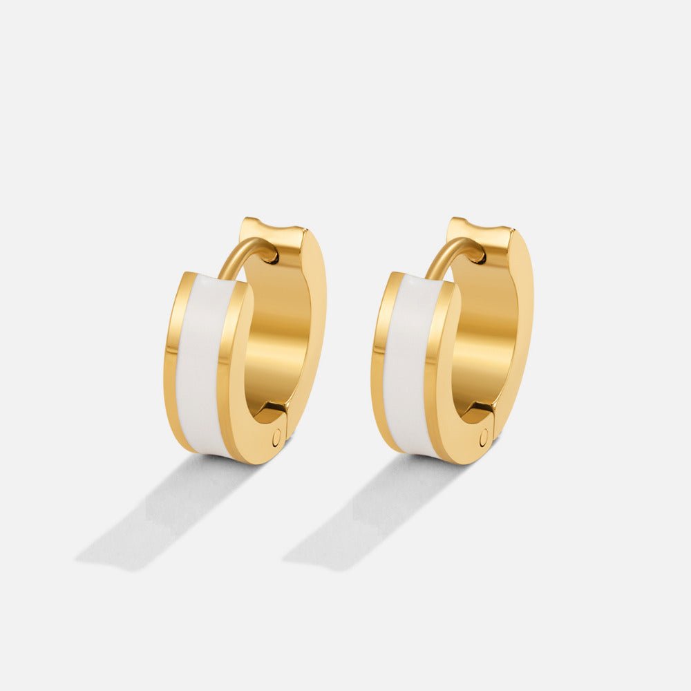 Matilda White Hoop Earrings