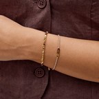 La Mirelle 18K Gold Cube Bracelet