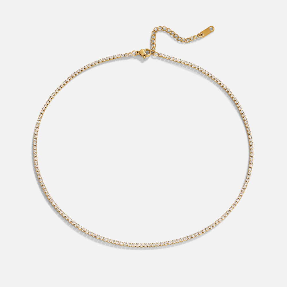 Sabine Gold Crystal Necklace