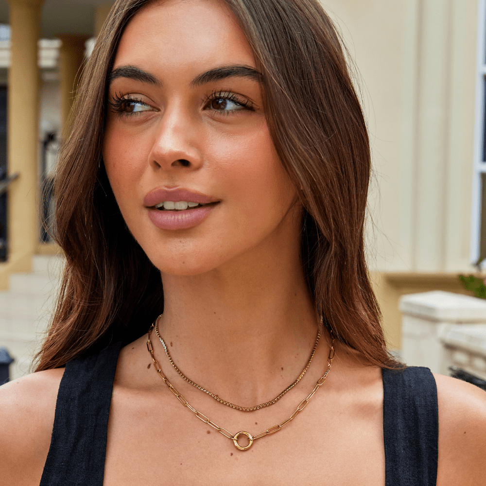 Sabine Gold Crystal Necklace