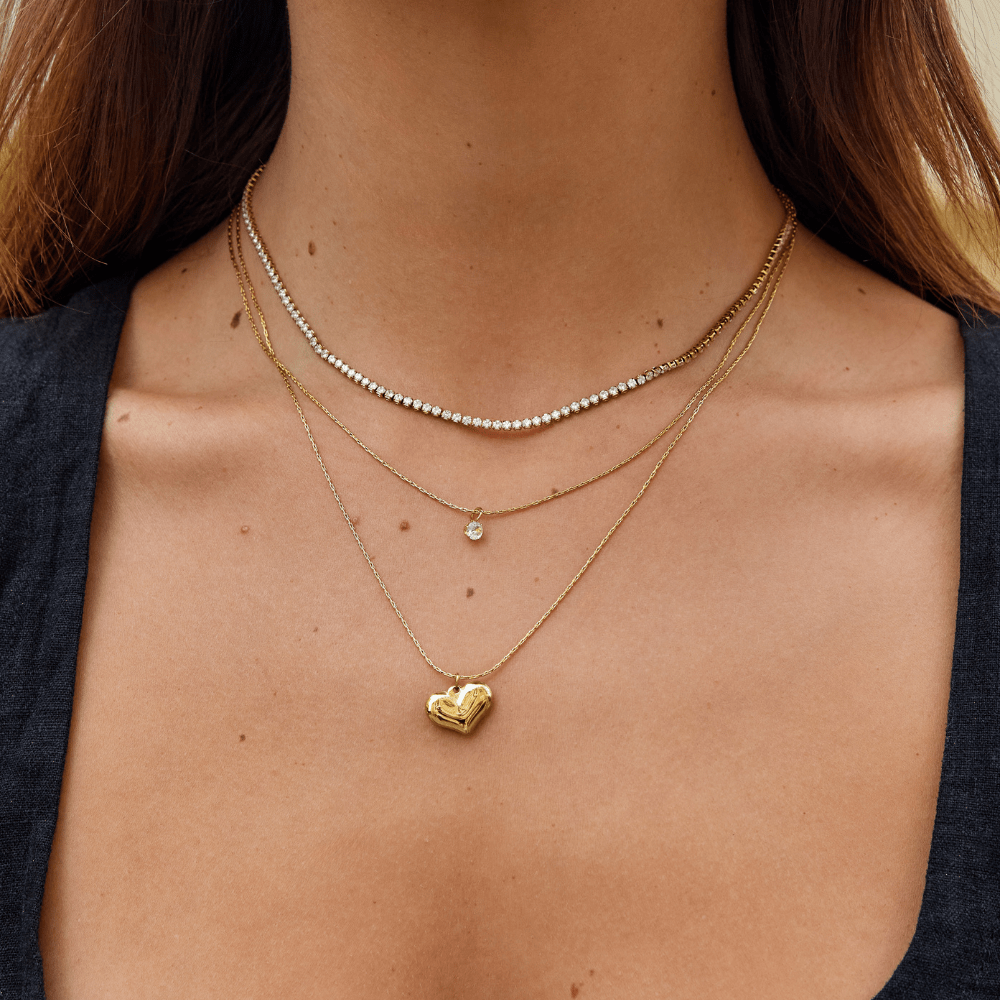 Sabine Gold Crystal Necklace