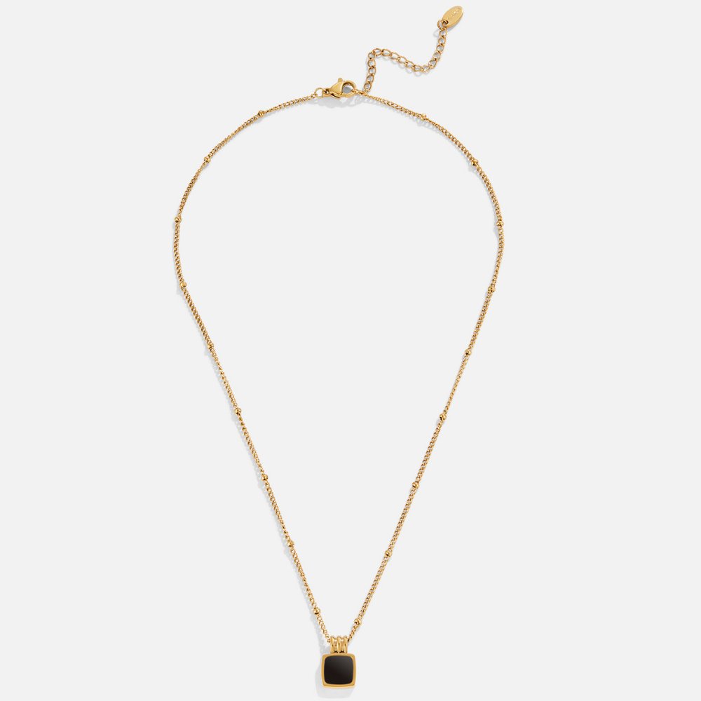 Sylvia Black Pendant Necklace