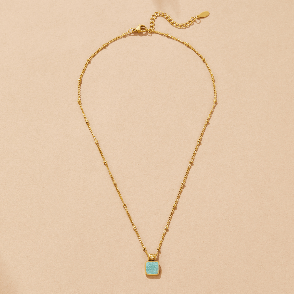 Claudine Green Pendant Necklace