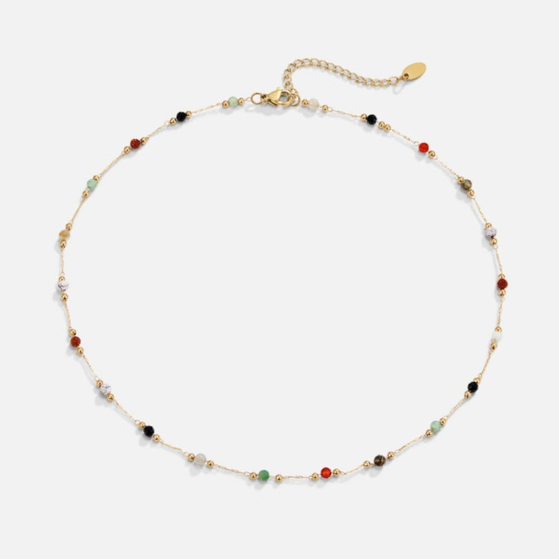 Elysia Beaded Stone Necklace