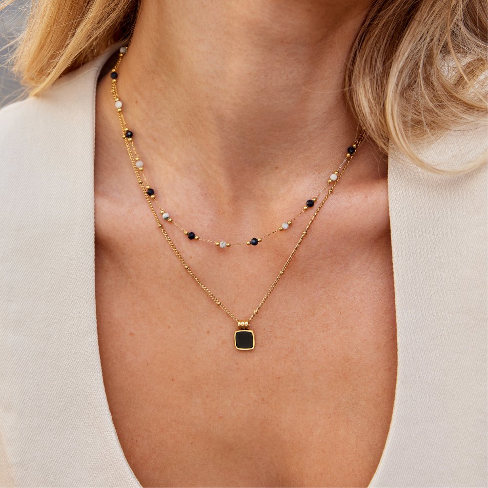 Isola Beaded Stone Necklace