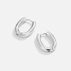 Iris Silver Hoop Earrings