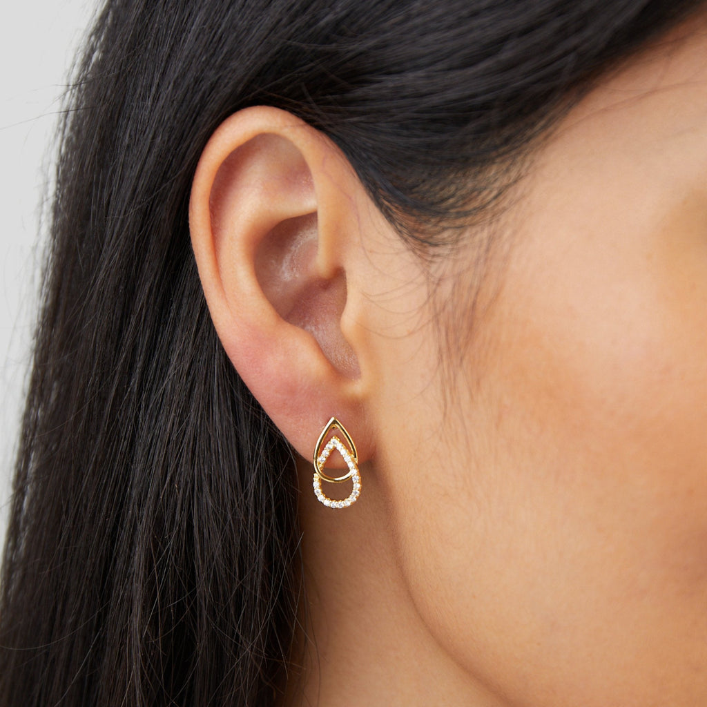 Sia Teardrop Link Earrings