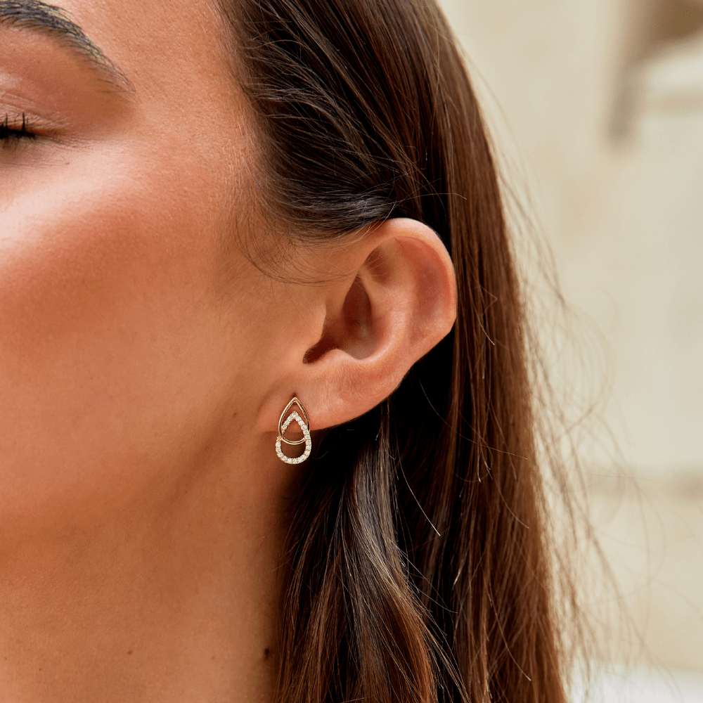 Sia Teardrop Link Earrings