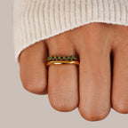 Adeline Emerald Layered Ring
